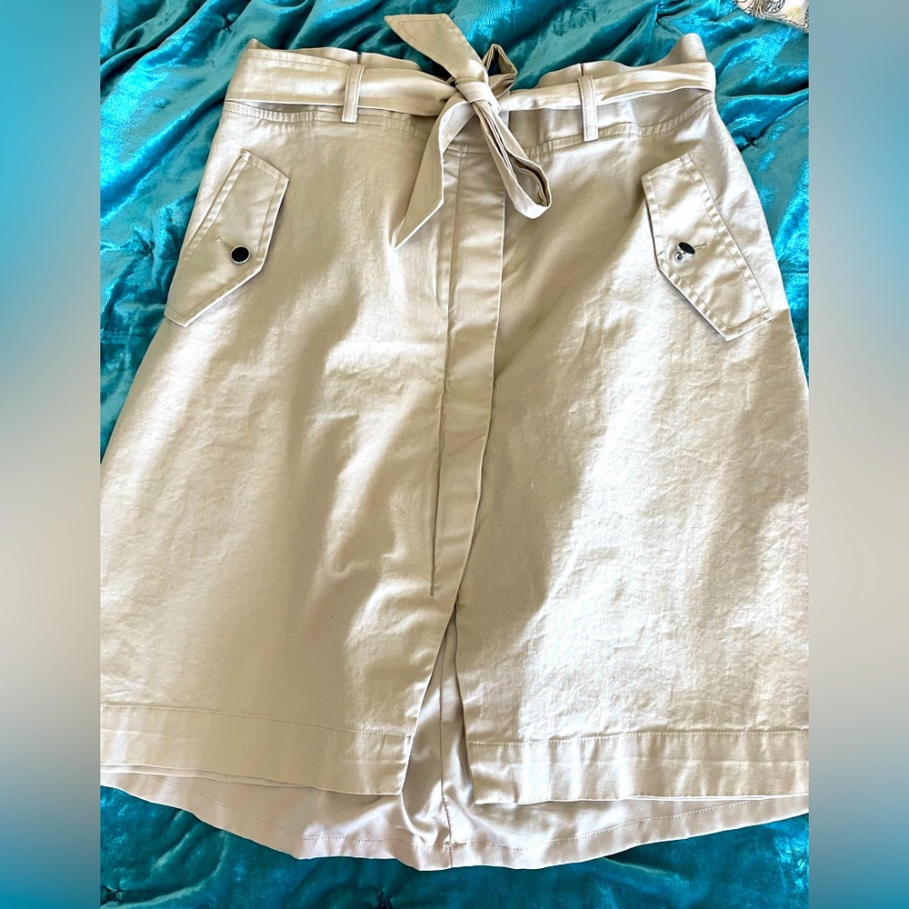 Paper bag waist skirt
